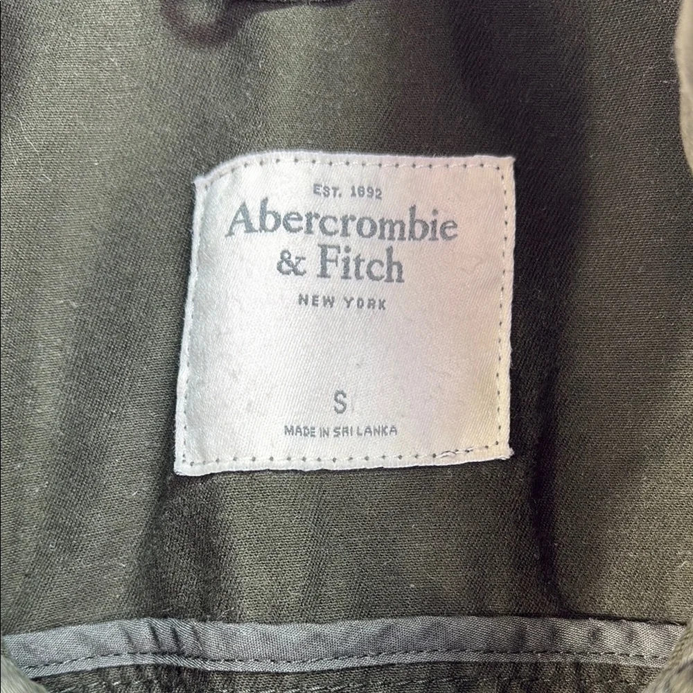 🪡Abercrombie & Fitch olive cotton Utility Jacket High Collar Casual Fit